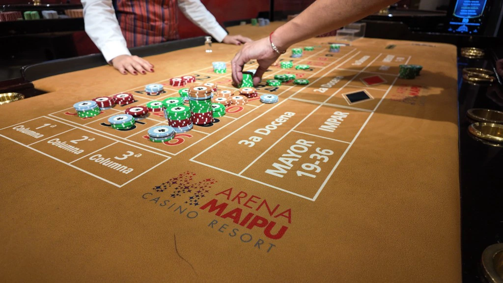 Apuestas sobre la mesa de ruleta de Arena Maipú Casino Resort